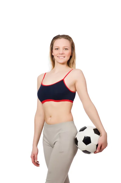 Mulher jogador de futebol — Fotografia de Stock