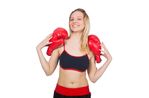 Kadın boksör — Stok fotoğraf