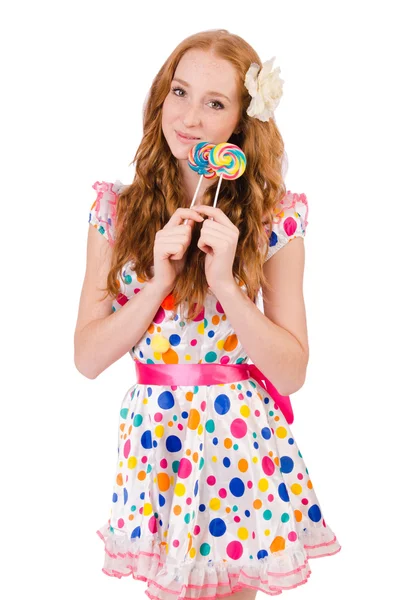 Girl with lolipops — Stock Photo, Image