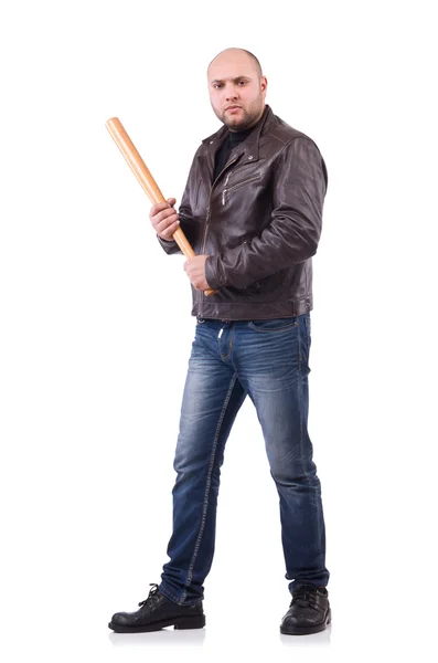 Muž s baseballovou pálkou — Stock fotografie