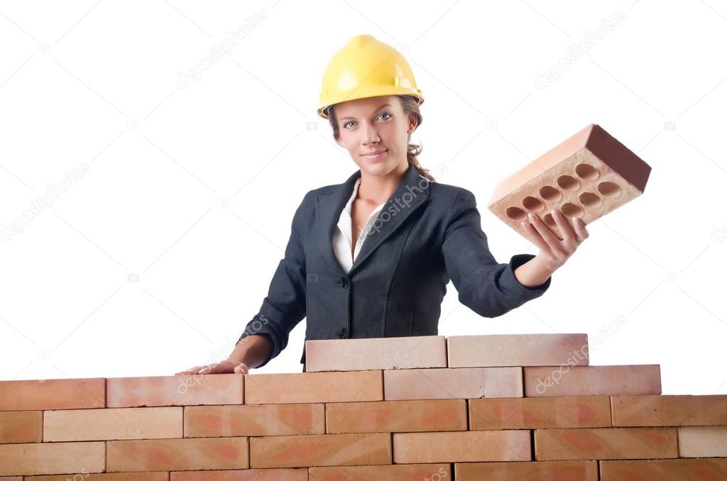 Young female builder