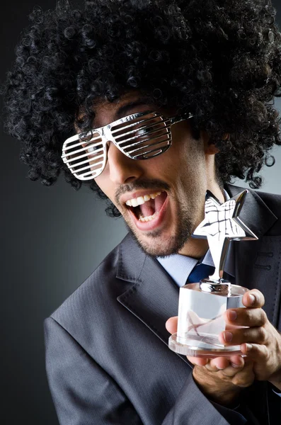 Man getting star award — Stock Photo, Image