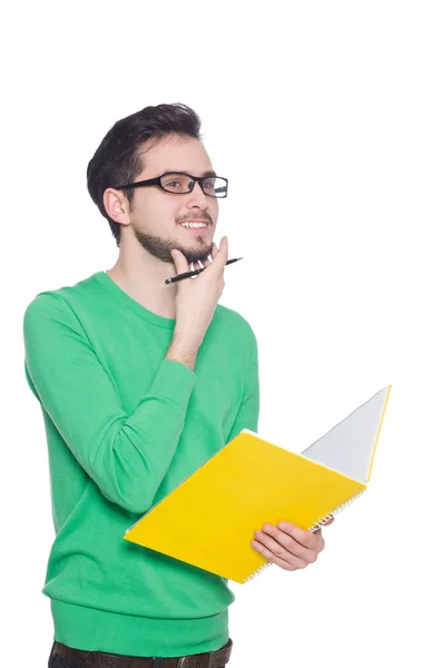 Studente con libro — Foto Stock