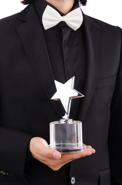 Affärsman med star award — Stockfoto