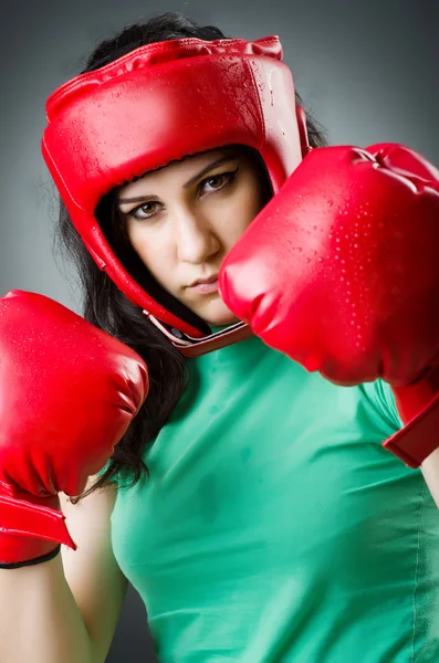 Boxeadora mujer — Foto de Stock