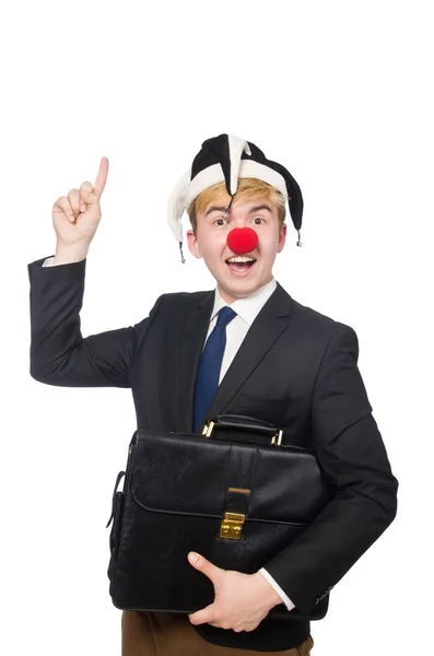 Clown zakenman — Stockfoto