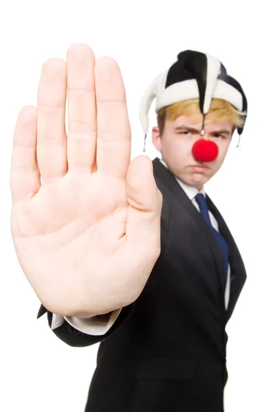 Clown businessman — Stock Photo, Image