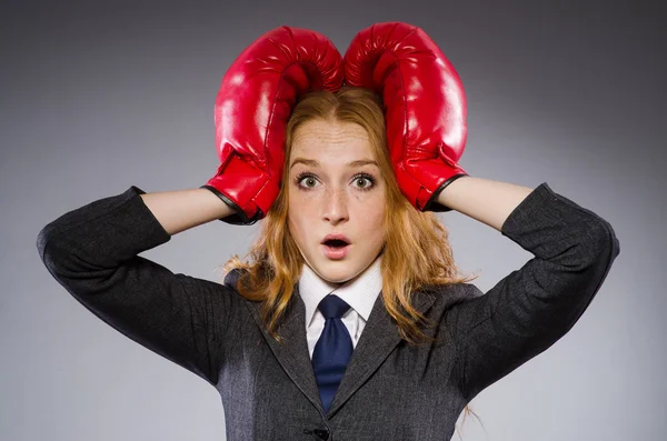 Žena boxer — Stock fotografie