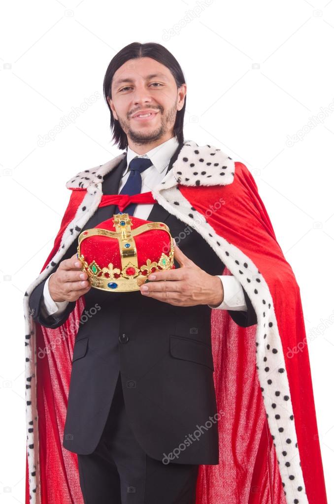 Businessman in king concept