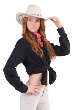 Kızıl saçlı cowgirl