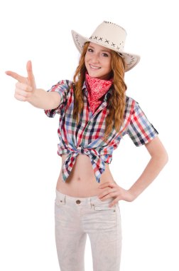 Kızıl saçlı cowgirl