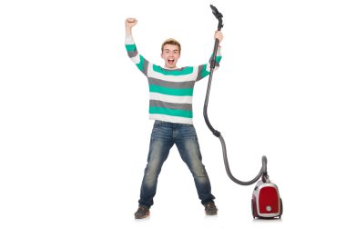 Süpürge Temizleyicili Adam