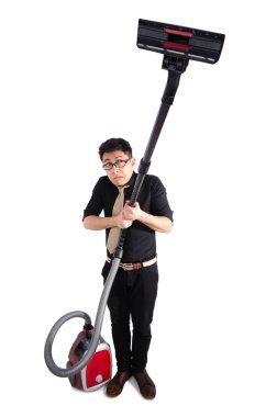 Süpürge Temizleyicili Adam