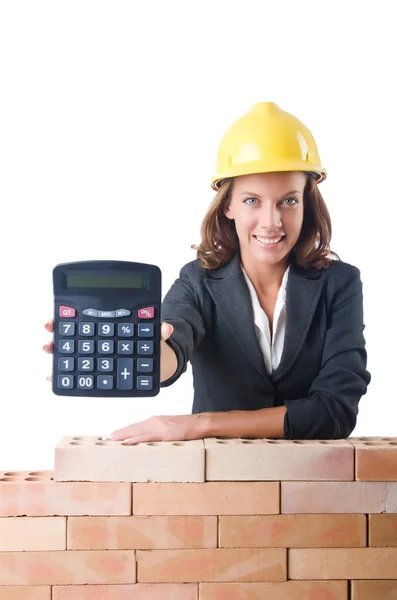 Trabajadora de construcción — Foto de Stock