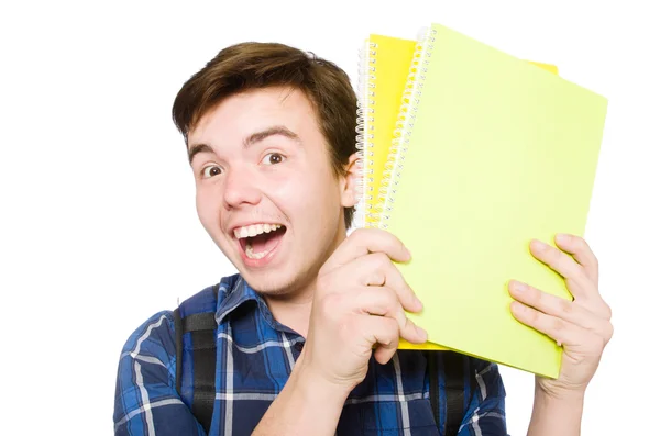 Jovem estudante com livro — Fotografia de Stock