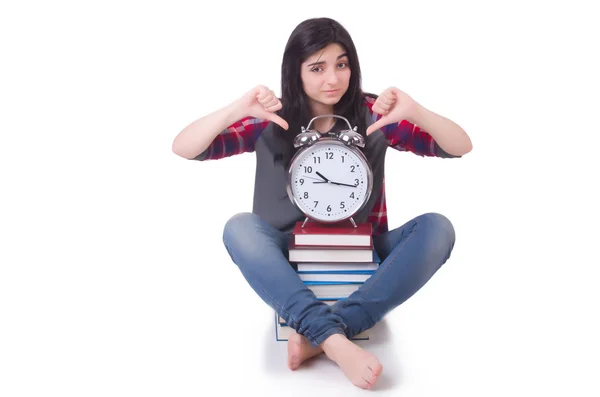 Student missing her deadlines — Stock Photo, Image