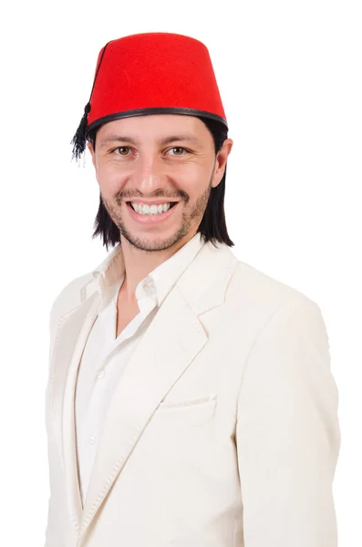 Man in traditional turkish hat — Stock Photo, Image