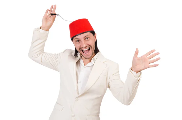 Ο άνθρωπος με παραδοσιακή τουρκική καπέλο — Φωτογραφία Αρχείου