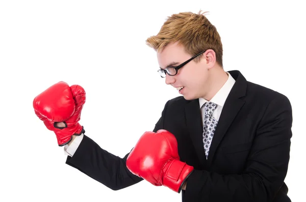 Genç işadamı boksör — Stok fotoğraf
