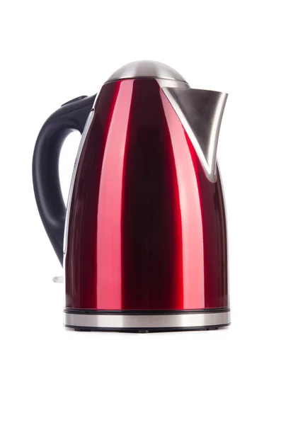 Червоний електричний чайник — стокове фото