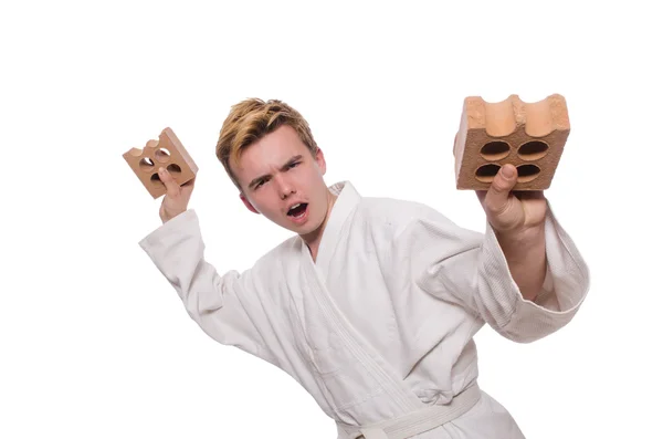 Divertido luchador de karate — Foto de Stock