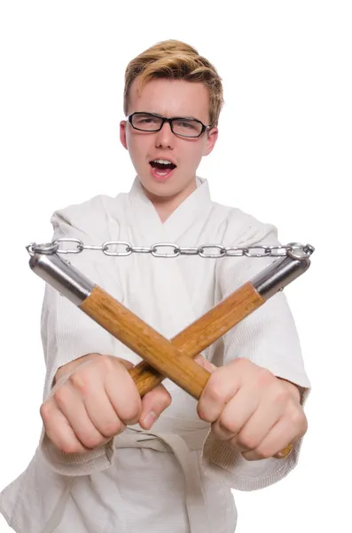 Lustiger Karate-Kämpfer — Stockfoto