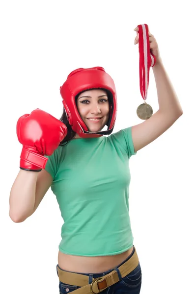 Woman boxer — Stock Photo, Image