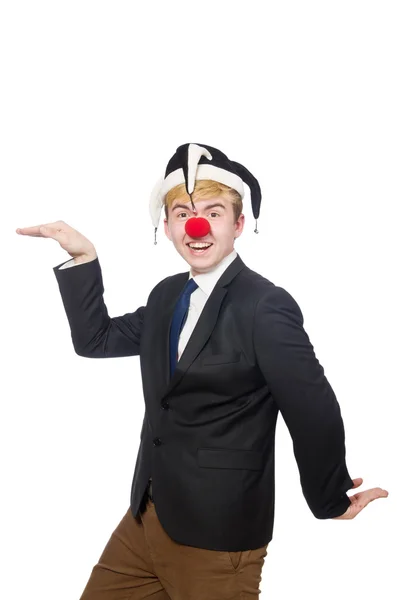 Clown affärsman — Stockfoto