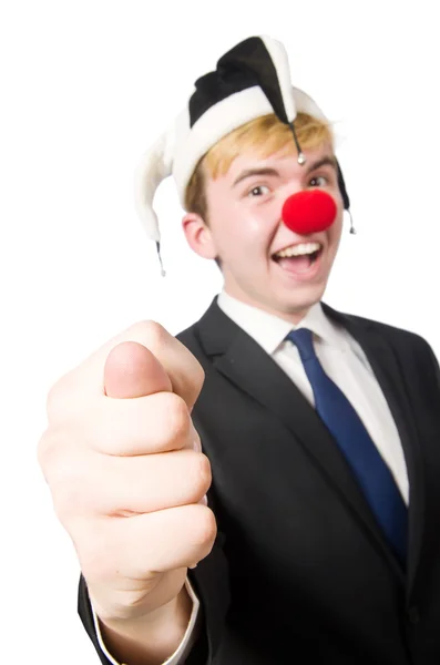 Clown affärsman — Stockfoto