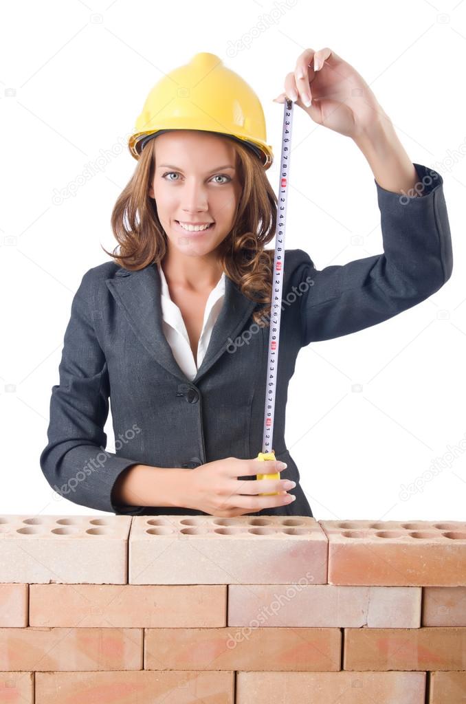 Woman construction worker