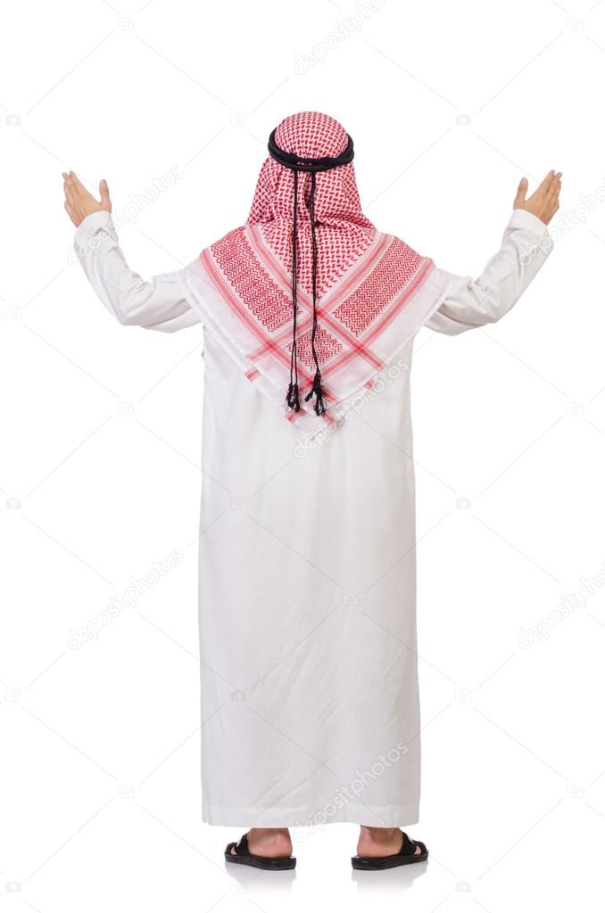 Praying arab man