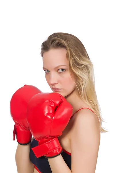 Boxeadora mujer — Foto de Stock