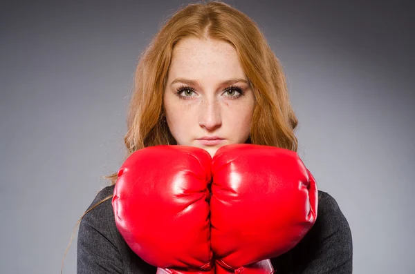 Boxeadora mujer — Foto de Stock