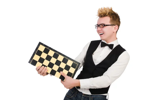 Funny chess player — Stock Photo, Image