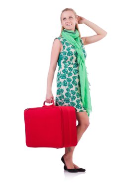 kadın tatil için hazır