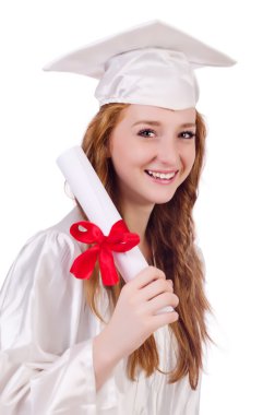 diploma ile mezun kız