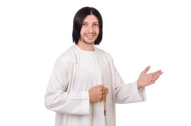 Genç rahip İncil ile