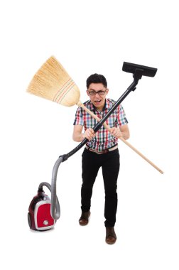 adam elektrikli süpürge ve süpürge