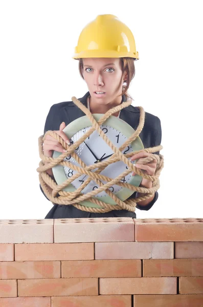 Woman construction worker — Stock Photo, Image