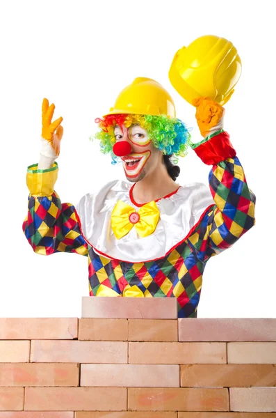 Clown om tegel — Stockfoto