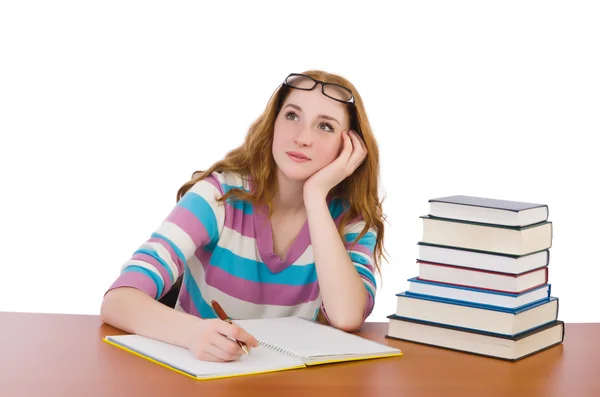 Junge Studentin mit Büchern — Stockfoto