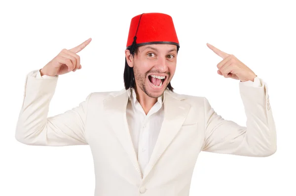 Man in traditional turkish hat — Stock Photo, Image