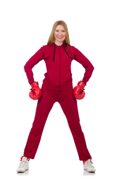 Kvinna boxare — Stockfoto