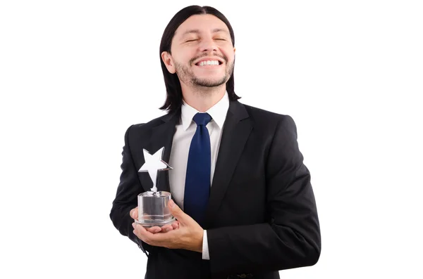 Empresário com prémio de estrela — Fotografia de Stock