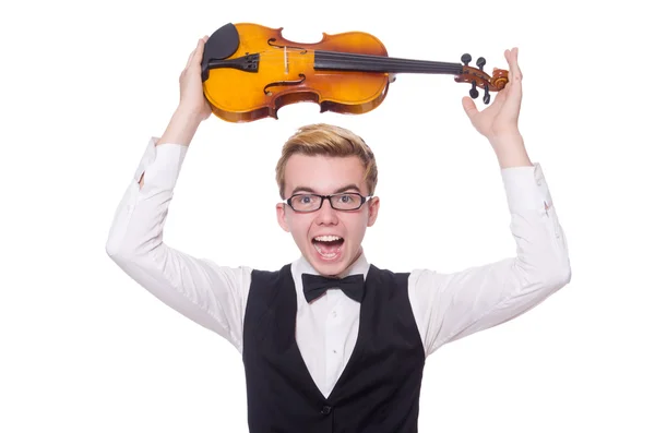 Roliga violin spelare — Stockfoto