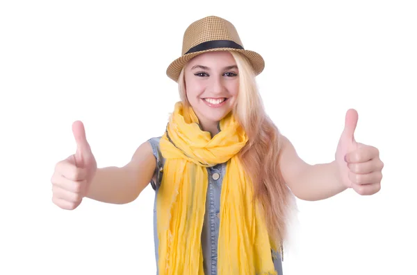 Woman in hat — Stock Photo, Image