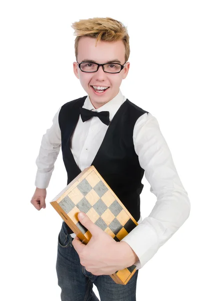面白いチェスをする人 — ストック写真