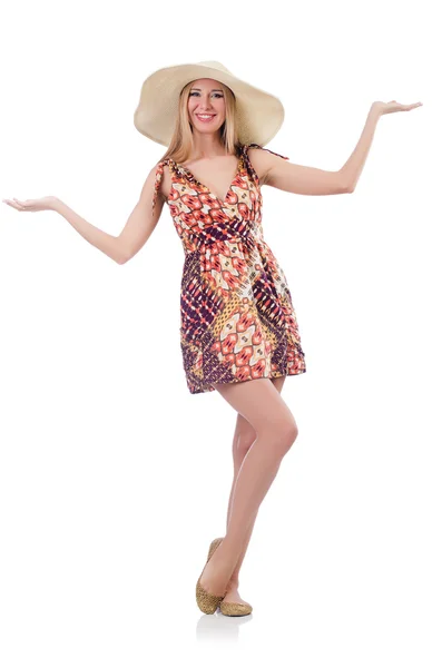 Woman in summer dress — Stock Photo, Image