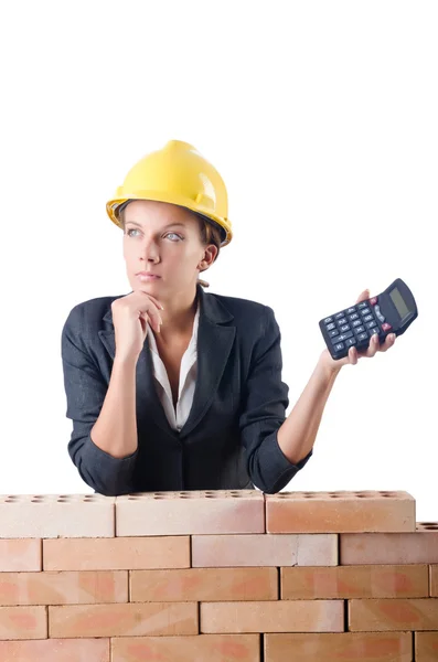 Mulher trabalhador da construção — Fotografia de Stock