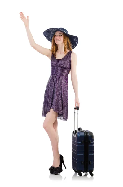 Vrouw klaar voor de zomervakantie — Stockfoto